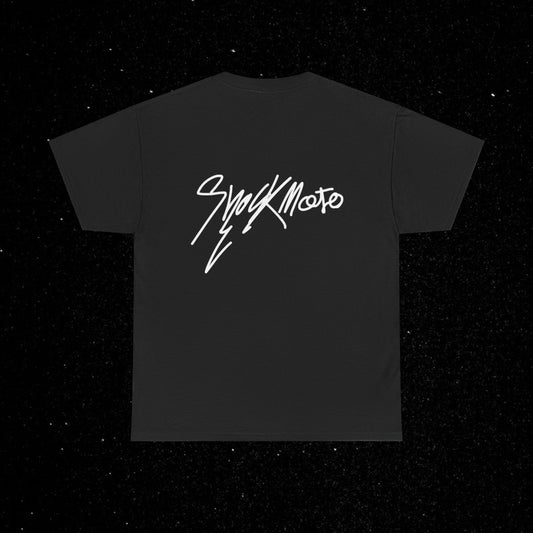 Shockmoto cursive Tee Black & White