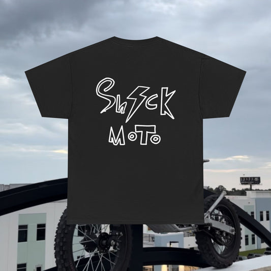 Shockmoto dark color light logo og tee