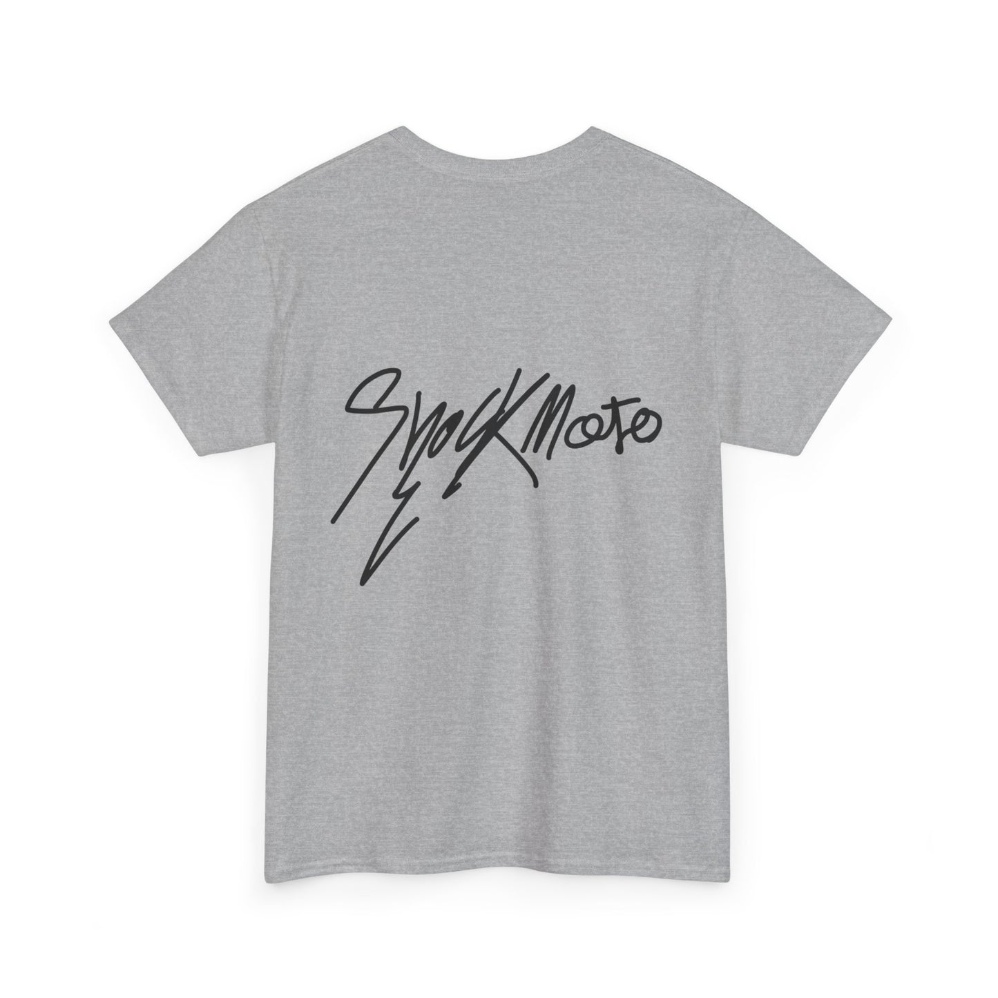 Shockmoto light color dark logo tee