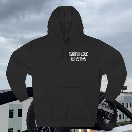 Shock moto destroyed logo hoodie black