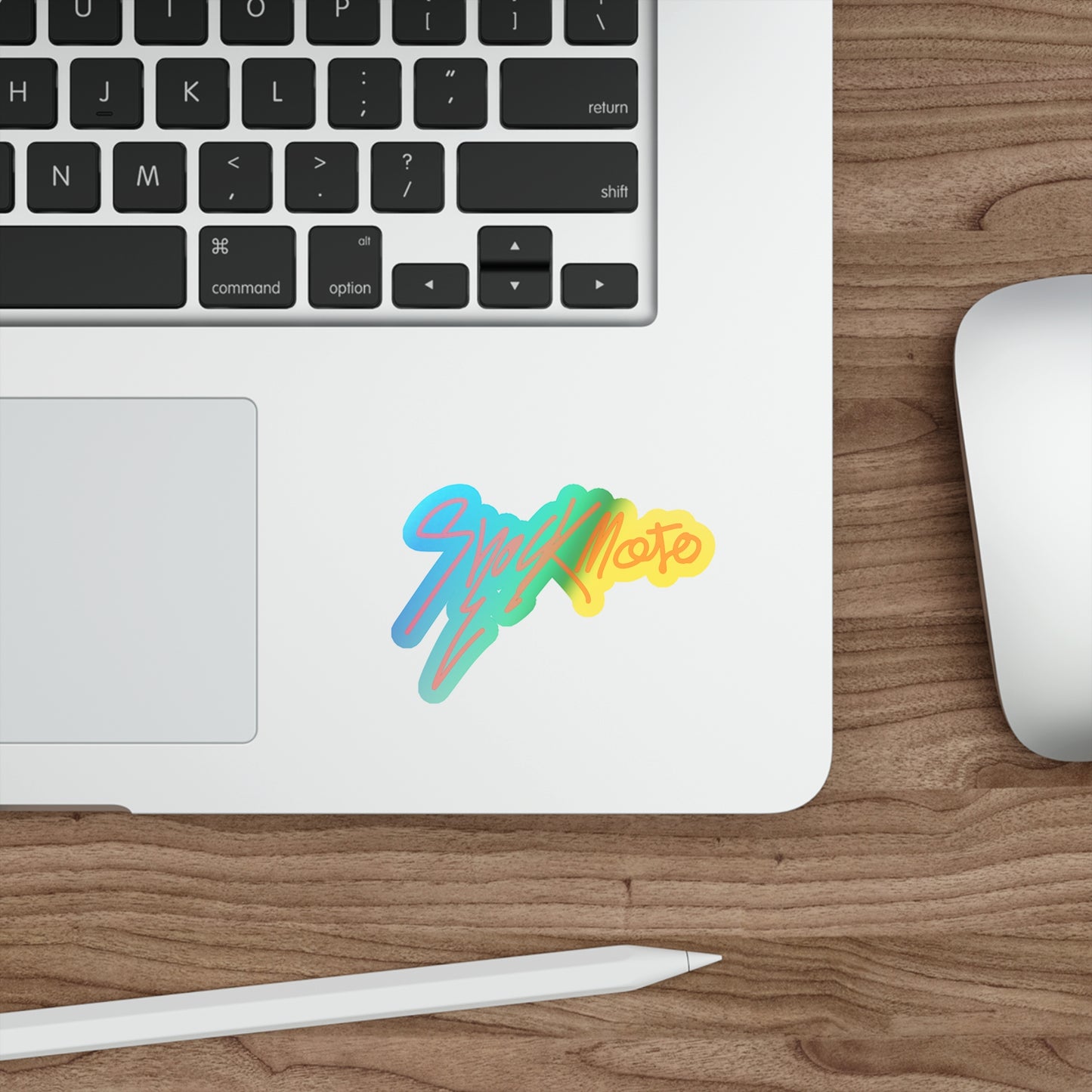 Holographic sleek shockmoto sticker