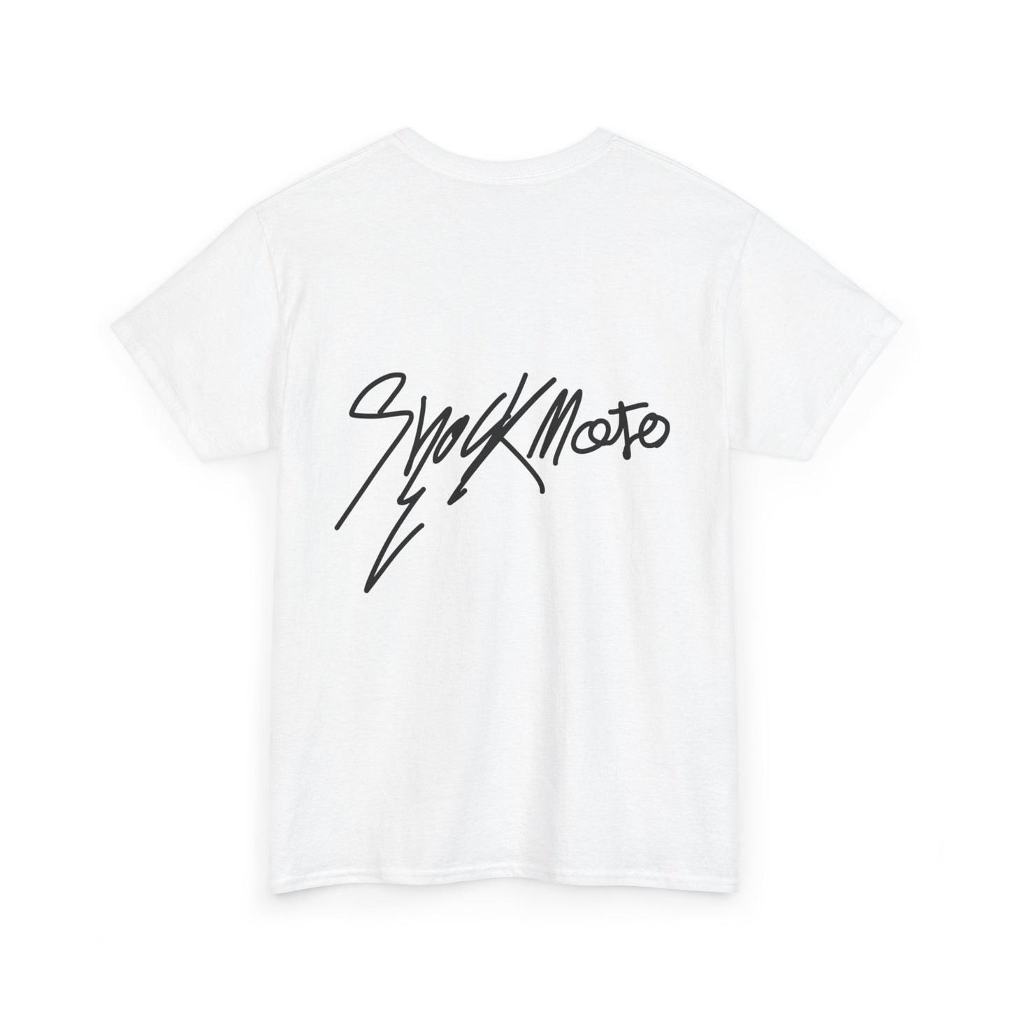 Shockmoto light color dark logo tee