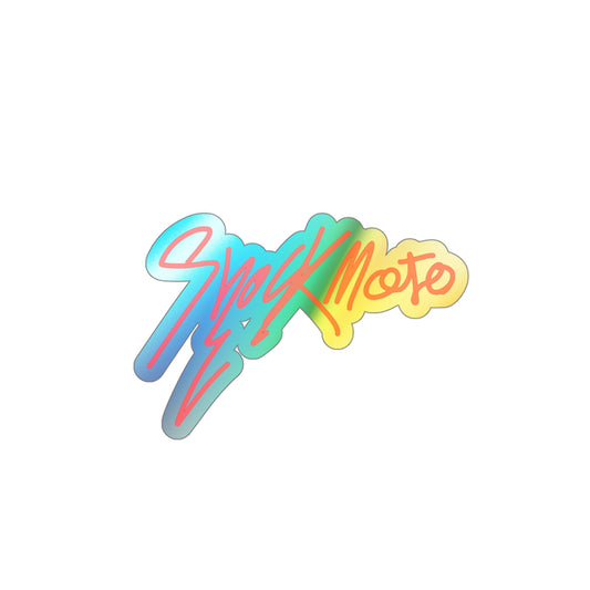 Holographic sleek shockmoto sticker